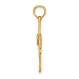 14K Cross w/ Drape Charm