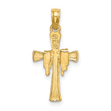 14K Cross w/ Drape Charm