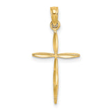 14K D/C with Tapered Ends Cross Charm