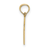 14K Polished Mini Cross w/ Heart Charm