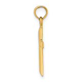 14K Polished Cross Charm