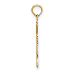 14K Polished Engraved Cross Charm