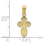 14K Mini Eastern Orthodox Cross Charm