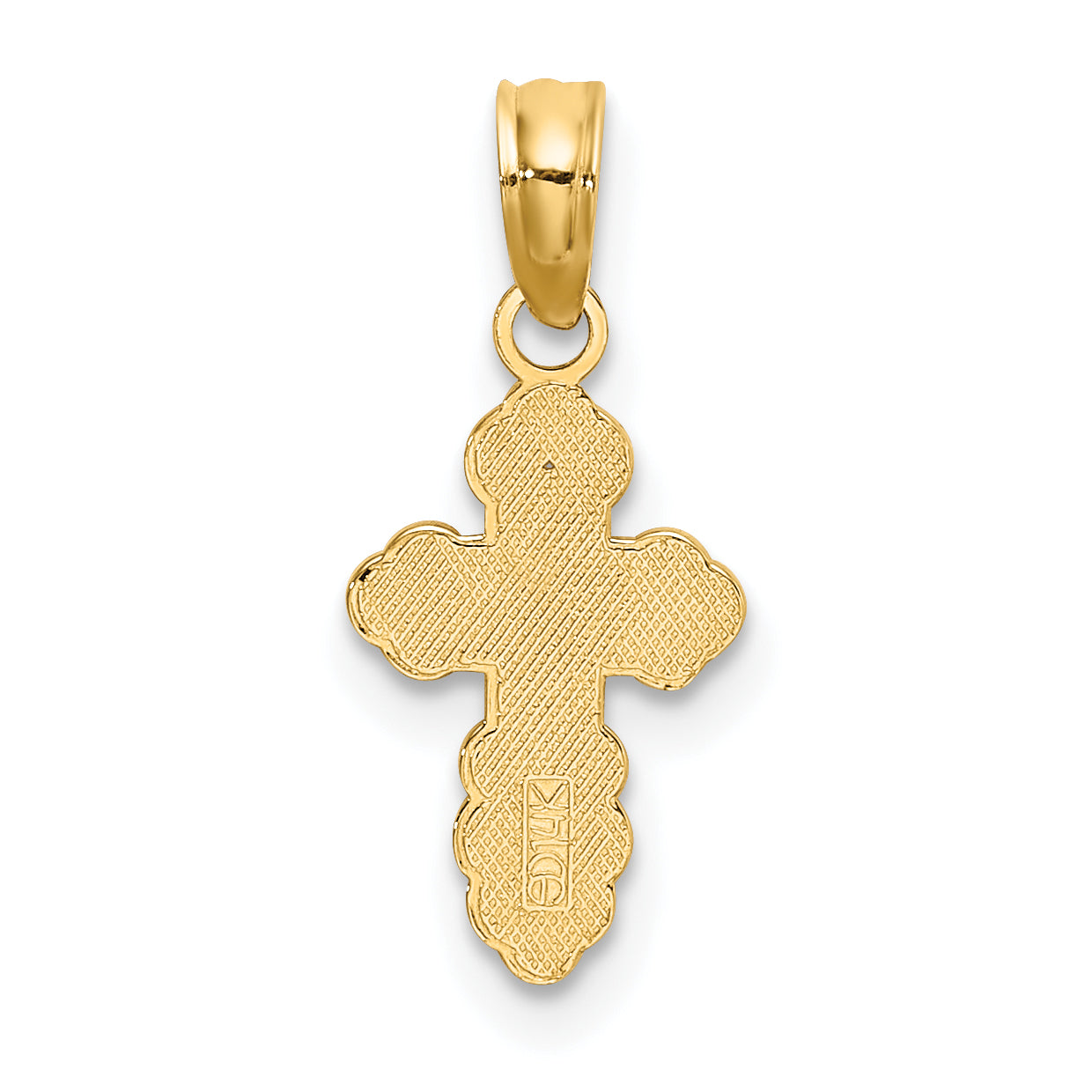14K Mini Eastern Orthodox Cross Charm