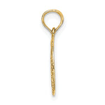 14K Engraved Star Of David In Circle Charm