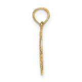 14K Engraved Star Of David In Circle Charm