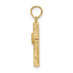 14K Polished Infinity Circles Cross Charm