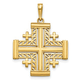 14K Cut-Out Jerusalem Cross Charm