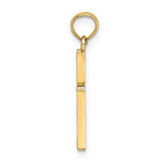 14K D/C and Polished Cross Charm