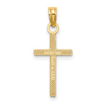 14K Polished Small Cross Charm