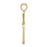 14K Polished and Cut-Out Cross