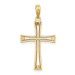 14K Polished and Cut-Out Cross