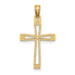 14k Cut-out Cross Pendant