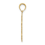 14K Textured w/ Lace Trim Cross Charm