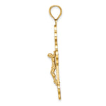14K Crucifix W/ Budded Tips Charm