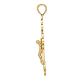14K Crucifix W/ Budded Tips Charm