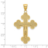 14K Crucifix W/ Budded Tips Charm