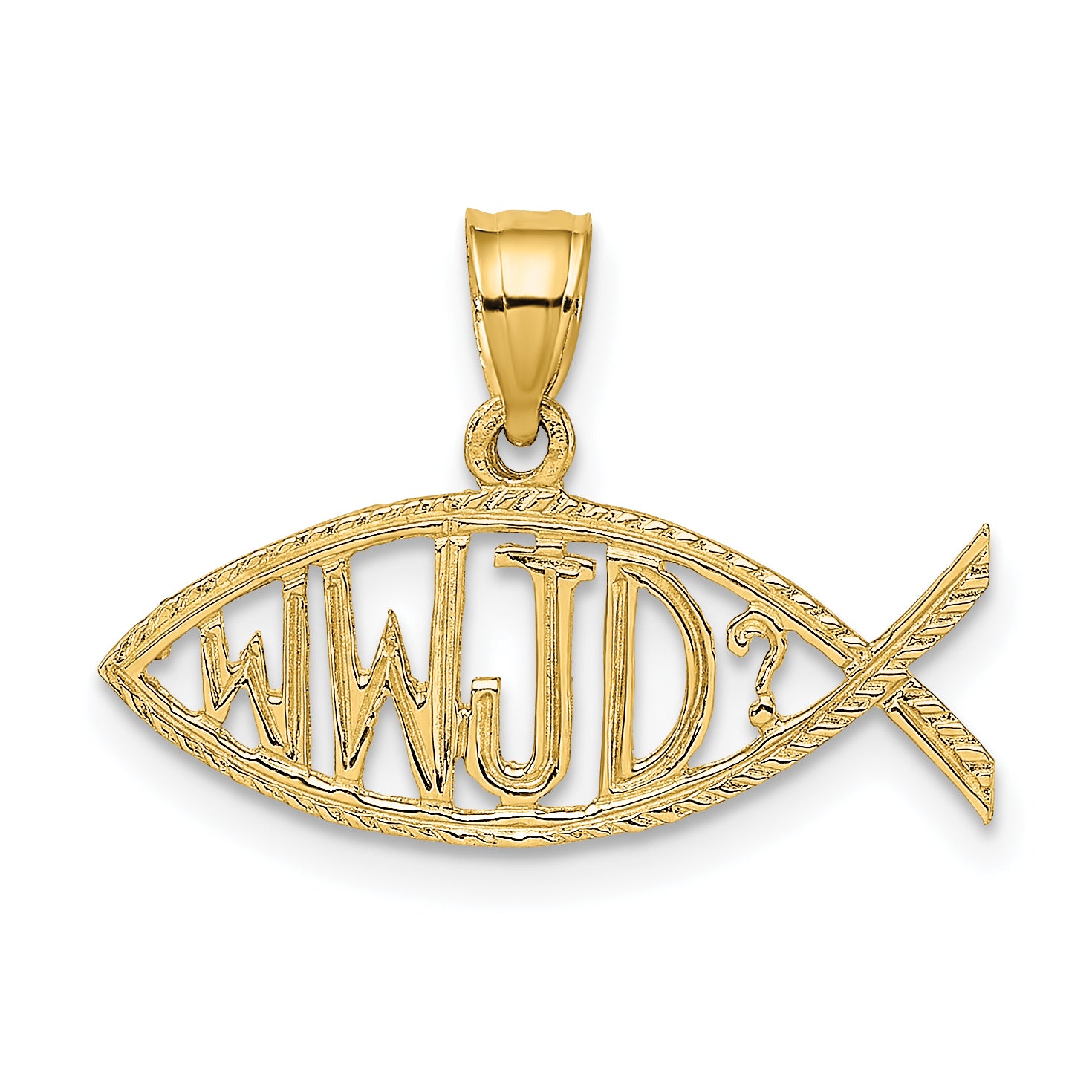 14K WWJD  Ichthus Charm