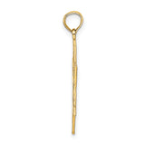 14K Star of David W/ Chi Center  Charm