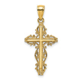 14K Cross w/ Lace Trim Charm