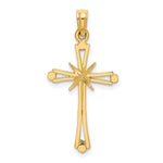 14K D/C w/ X-Center On Cross Charm