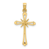 14K D/C w/ X-Center On Cross Charm