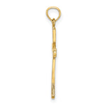 14K D/C w/ X-Center On Cross Charm