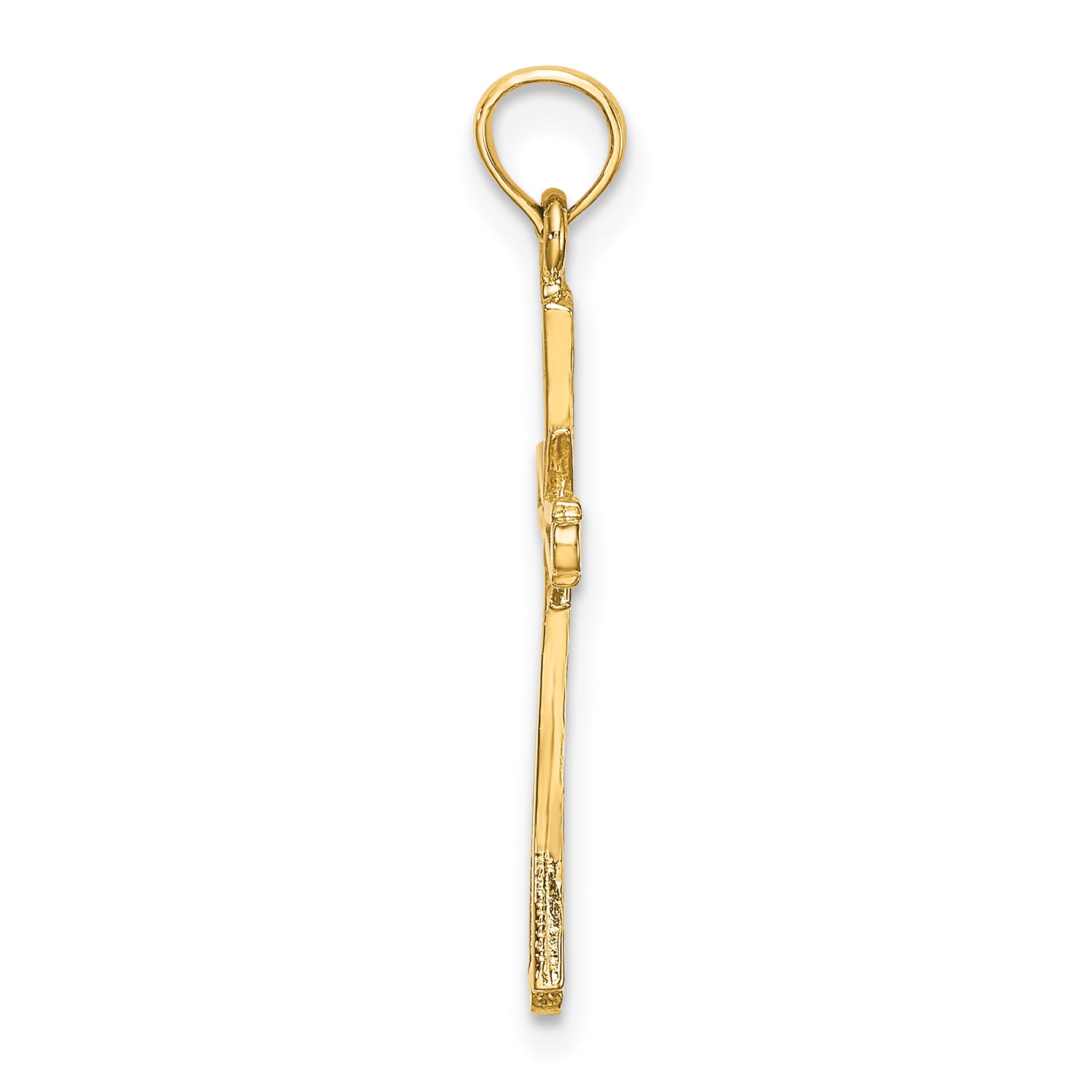 14K D/C w/ X-Center On Cross Charm
