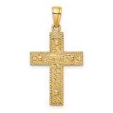 14K 2-D Cross Charm