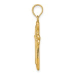14K Cross w/ Heart Shaped Ends Charm