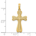 14K Cross w/ Heart Shaped Ends Charm