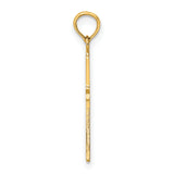 14K Polished Cross Charm