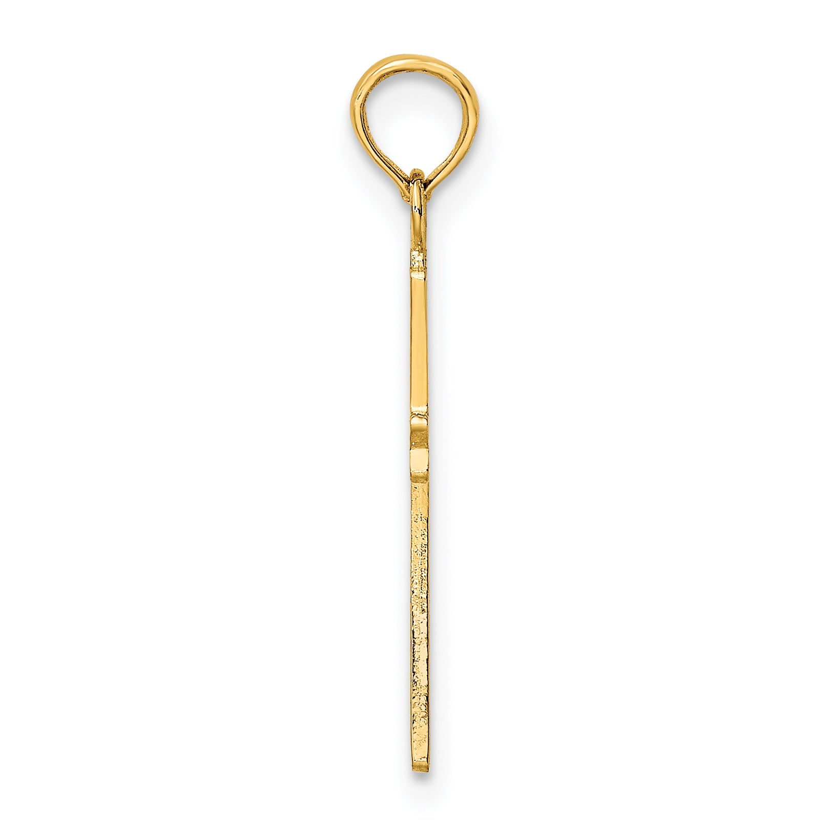 14K Polished Cross Charm