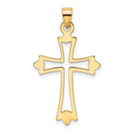 14K Polished and Cut-Out Cross Charm