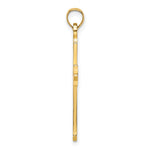 14K Polished and Cut-Out Cross Charm