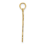 14K Cross Cut-Out w/ Heart Ends Charm