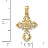 14K Cut-Out Fancy Cross Charm