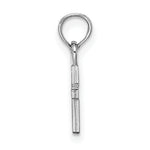 14K White Gold 3-D and Polished Mini Cross Charm