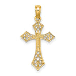 14K Filigree Cross Charm