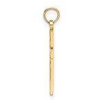 14K D/C Block Cross  Charm