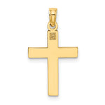 14K D/C Block Cross  Charm