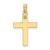 14K D/C Block Cross  Charm