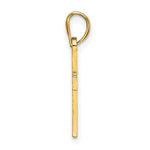 14K D/C Cross Charm