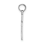 14K White Gold D/C Cross Charm