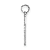14K White Gold D/C Cross Charm