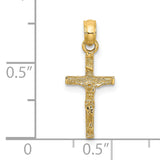 14K Mini Crucifix Charm