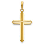 14K Polished Cross Charm