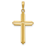 14K Polished Cross Charm