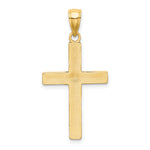 14K Tubular Cross Charm