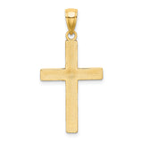 14K Tubular Cross Charm